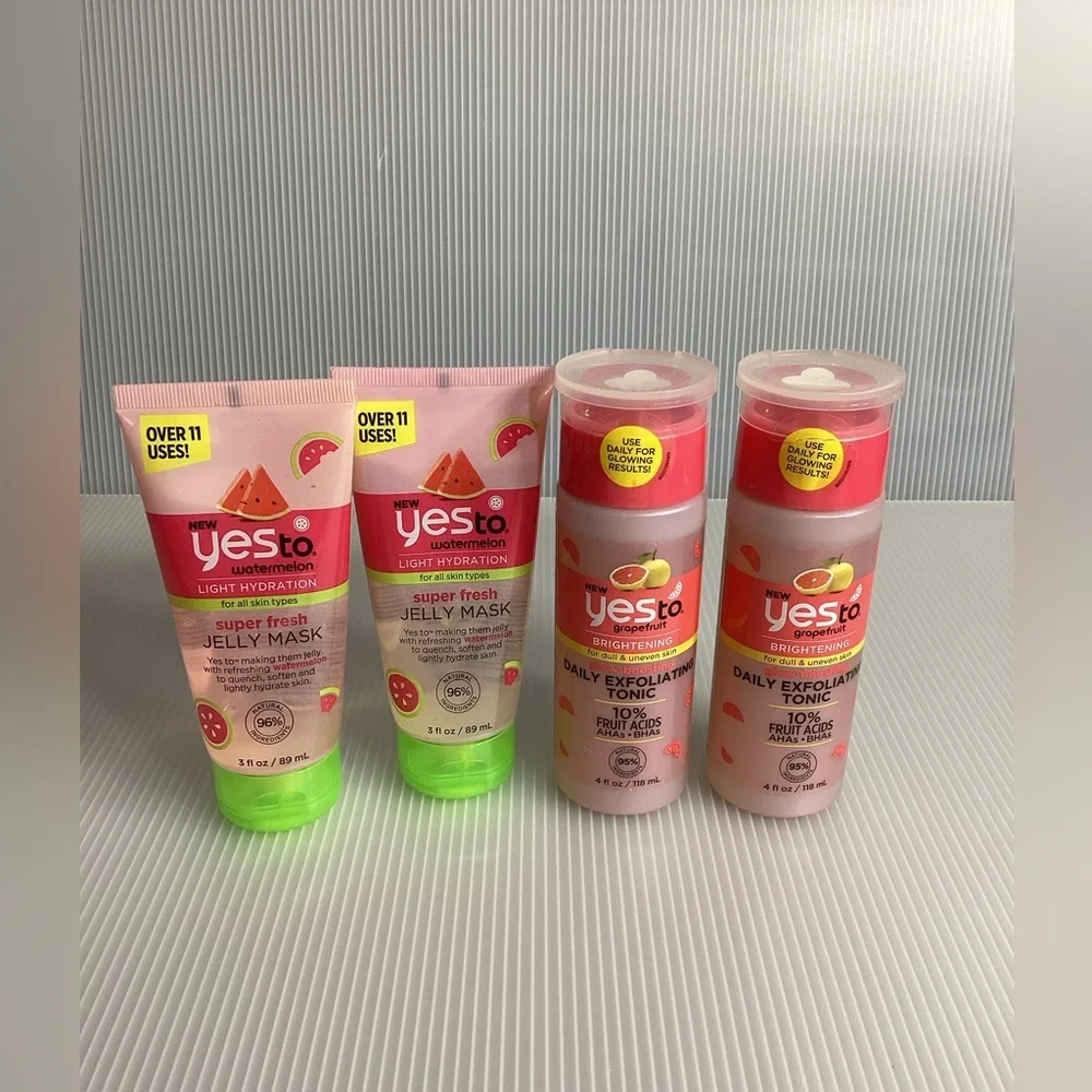 Set of 4 Yes To Facial Products